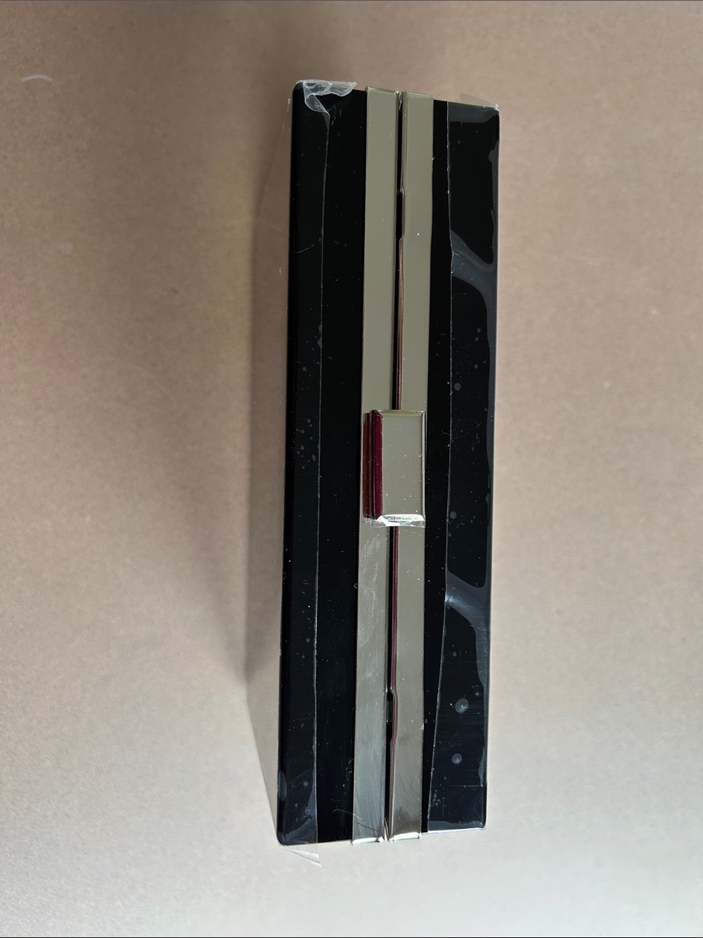 Rachel Zoe Black and Silver Acrylic Hard Clutch